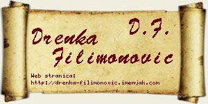 Drenka Filimonović vizit kartica
